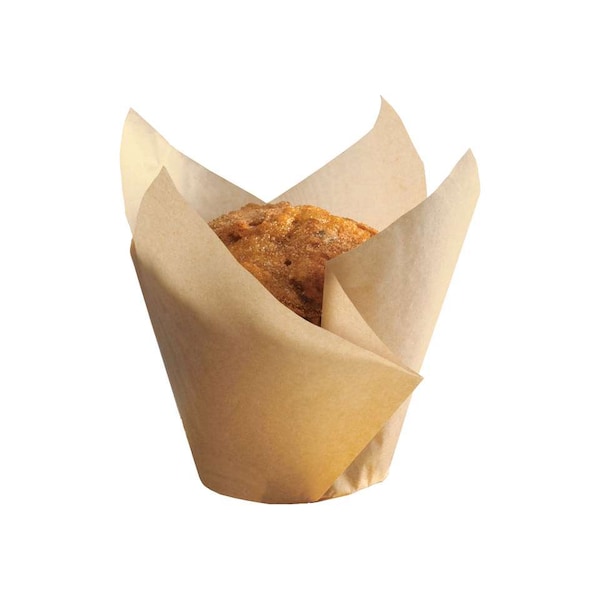 Brooklace Cup Baking Tulip Natural Large 2-1/4x2-3/4 - 4, PK1000 611121 - main